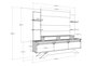 Hanah Home Mueble TV 180cm Nogal y Blanco Moderno